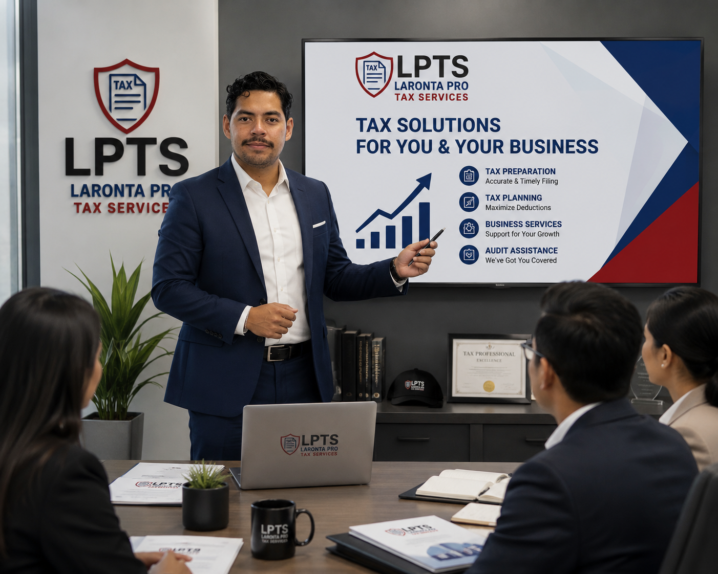 Tax solutions presentation at Laronta Pro Tax Services
